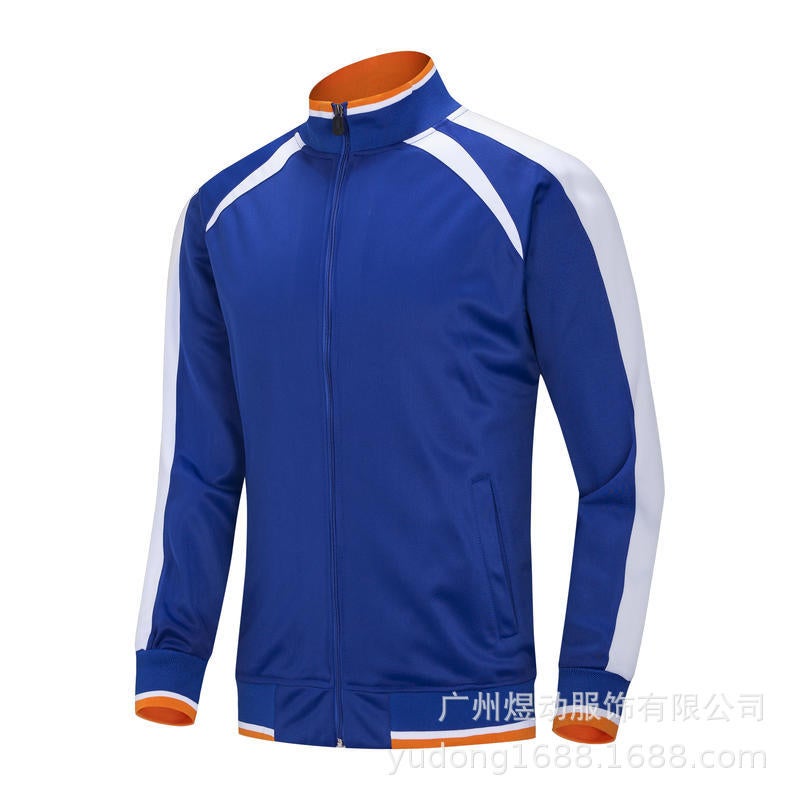 Sports Suit Men And Women Custom Football Training Coat Stand Collar Sports Zipper Suit Sports Coat - Image 5